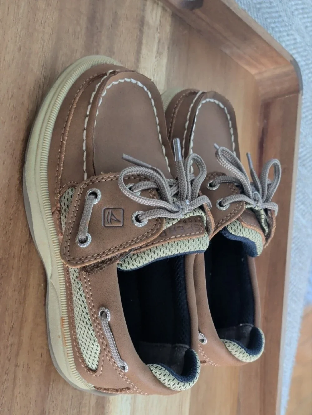 Sperry Top-Sider Brown Boat Shoes with Lace Detail